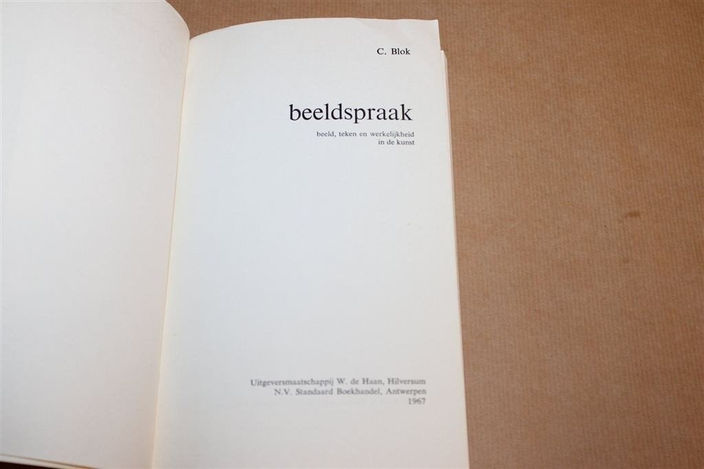 Beeldspraak — Beeld en Werkelijkheid in de Kunst 1967, Ophalen of Verzenden, Gelezen