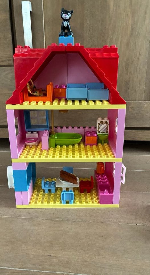 Lego Duplo Familiehuis 10505 - Compleet met instructies, Lego, Ophalen of Verzenden, Zo goed als nieuw, Compleet