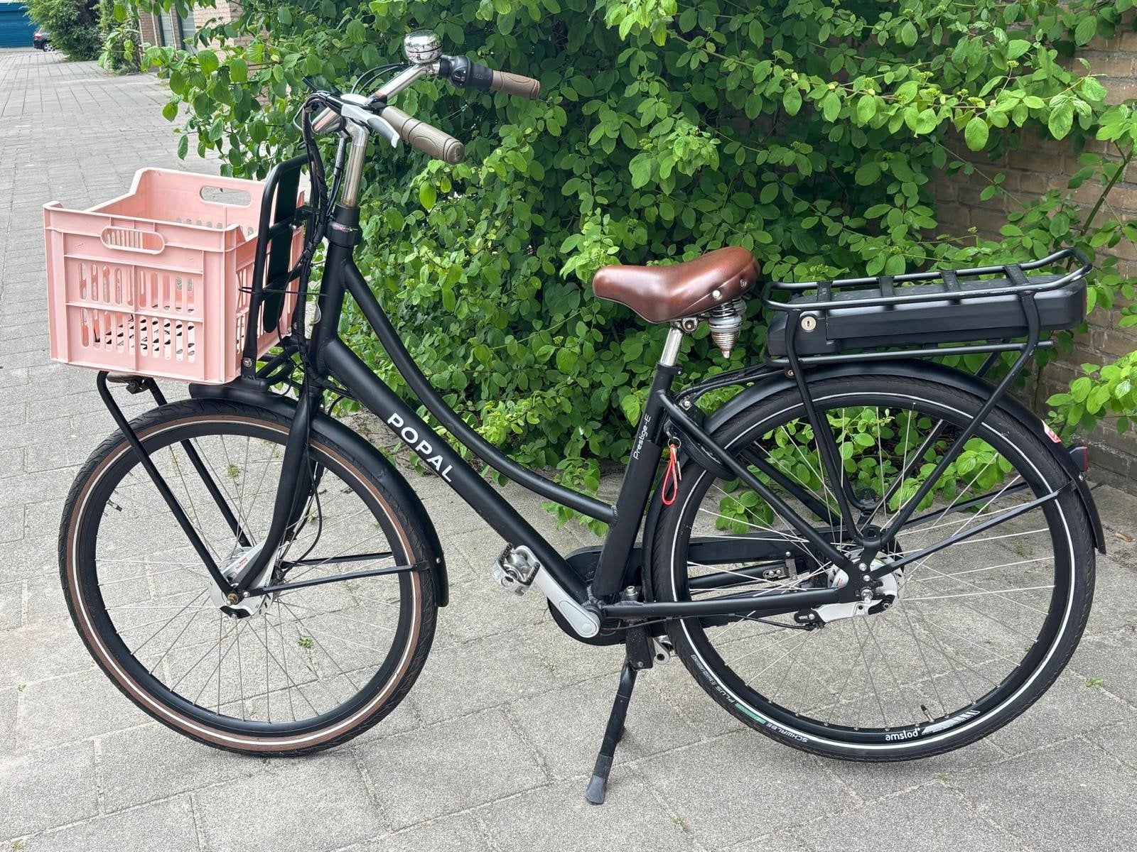 Popal Daily Dutch Prestige E-bike met mand, Gebruikt, Velgrem, Versnellingen, 50 tot 53 cm
