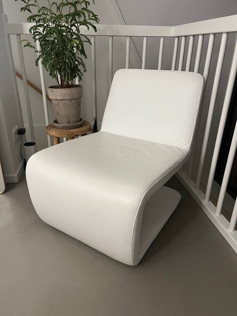 2 Design stoelen, Huis en Inrichting, Ophalen, Twee, Wit, Leer