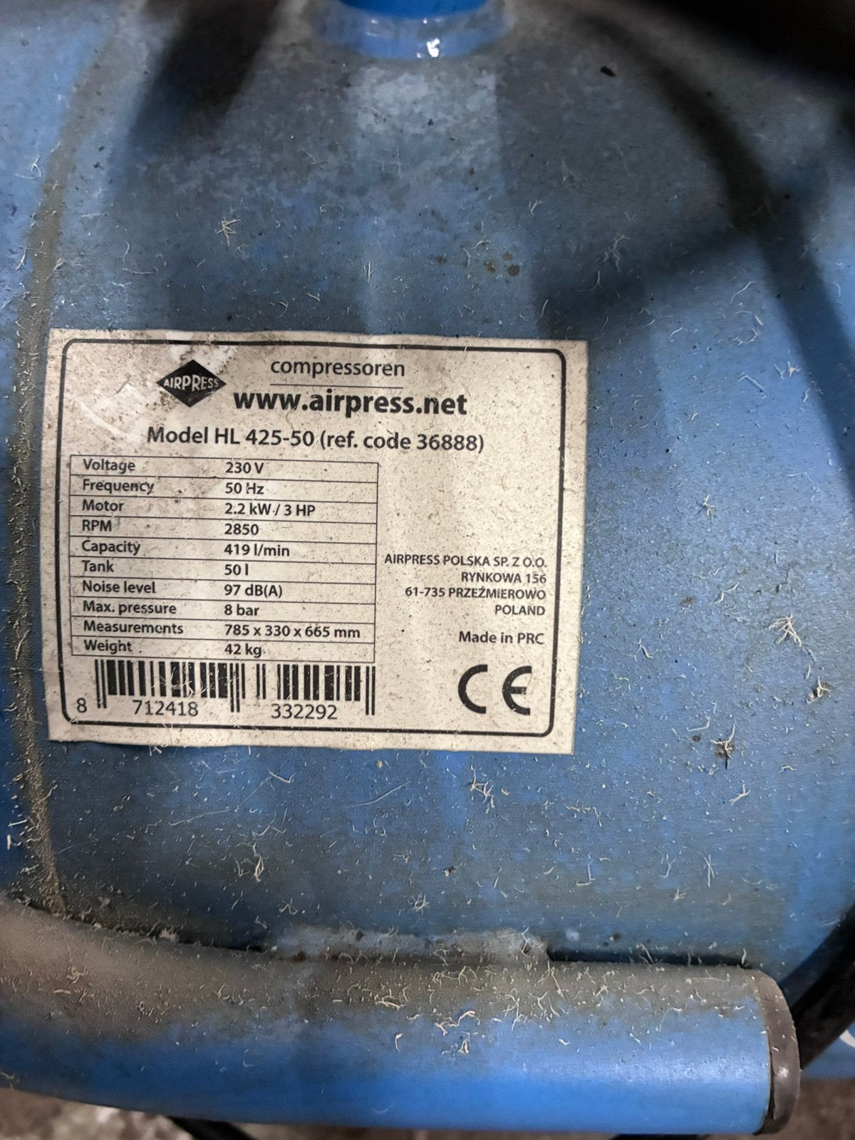 Vrijwel nieuwe compressor van Airpress, Minder dan 25 liter, Ophalen, Zo goed als nieuw, Minder dan 200 liter/min