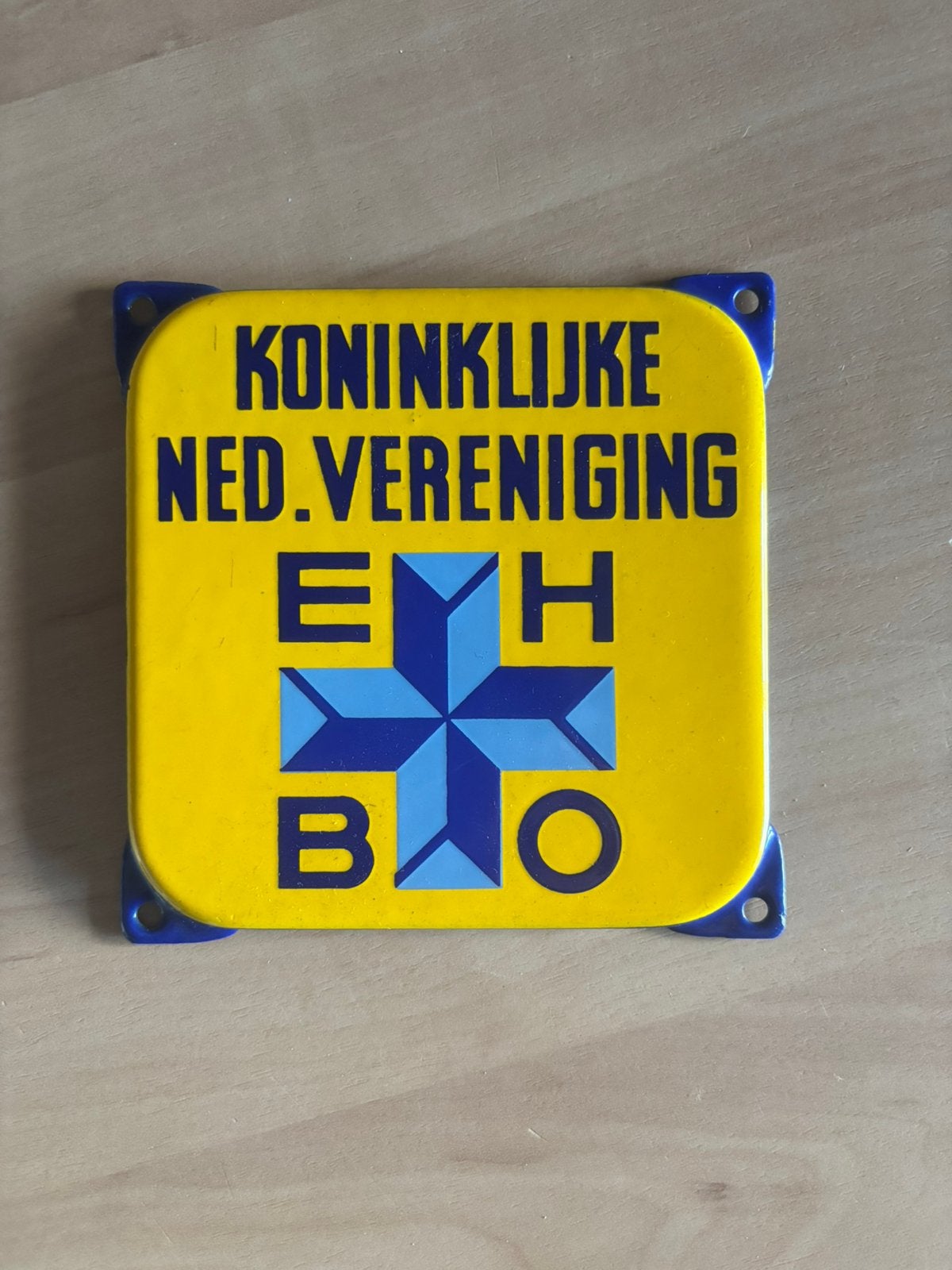 Emaille bord EHBO, Ophalen of Verzenden, Zo goed als nieuw, Reclamebord