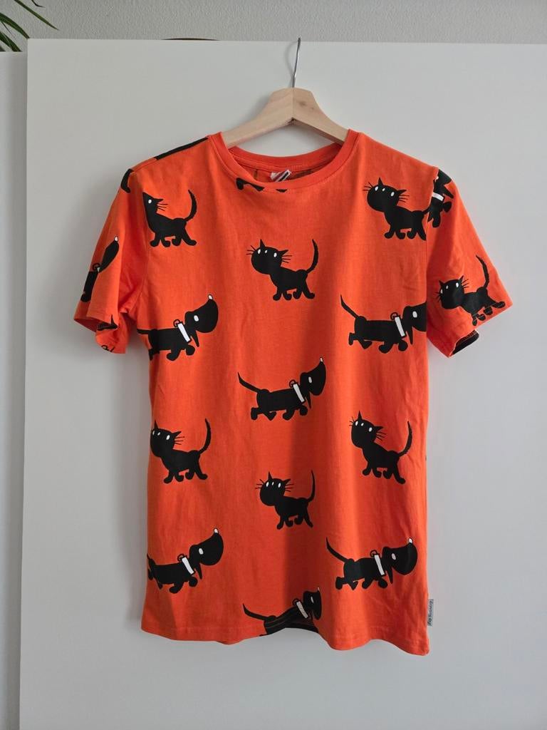 Oranje Hema T-shirt met Takkie (158-164), Jongen of Meisje, Ophalen of Verzenden, Zo goed als nieuw, Shirt of Longsleeve