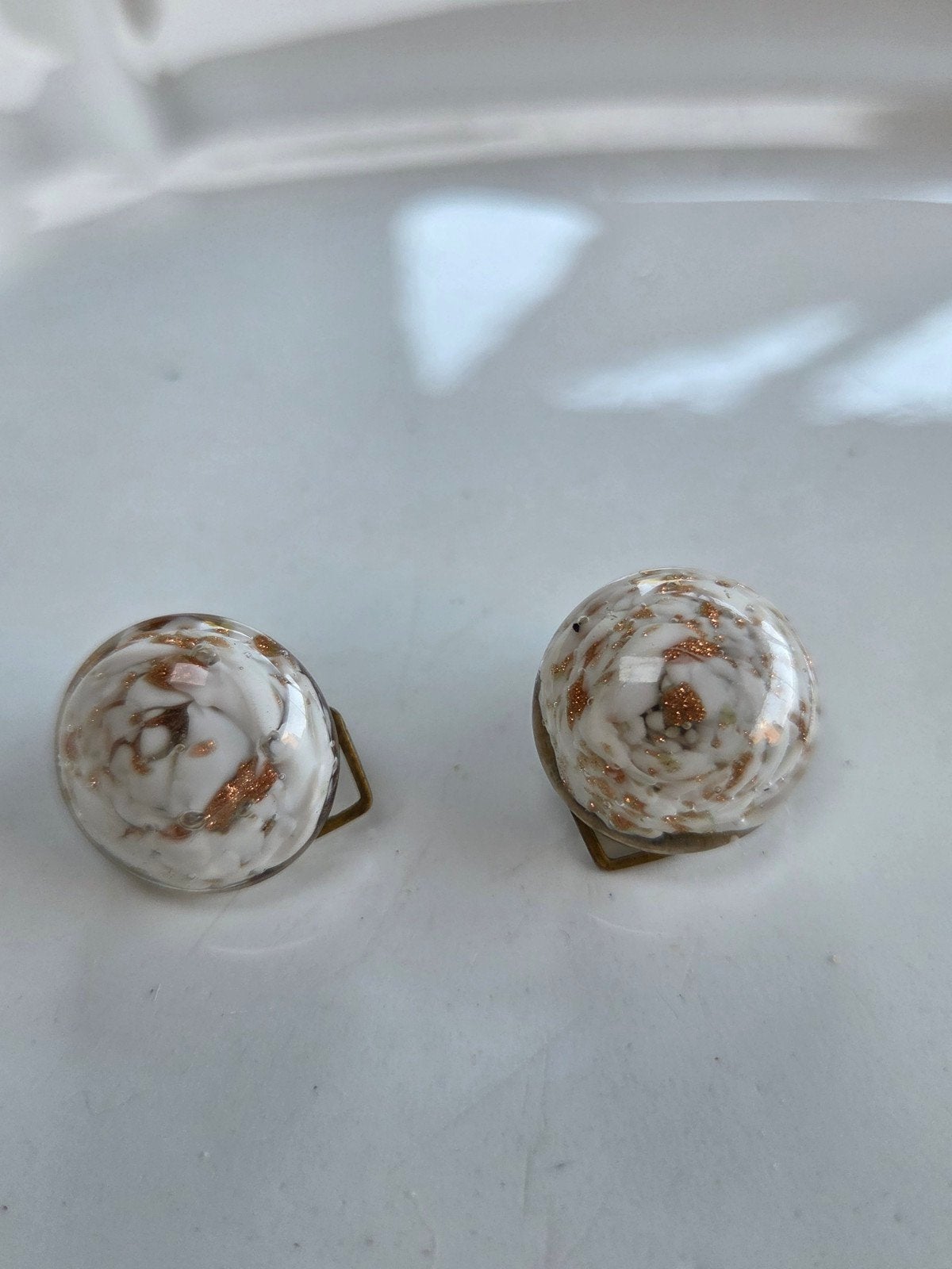 vintage murano oorclips, Sieraden, Tassen en Uiterlijk, Oorbellen, Overige materialen, Gebruikt, Verzenden, Knopjes of Stekers