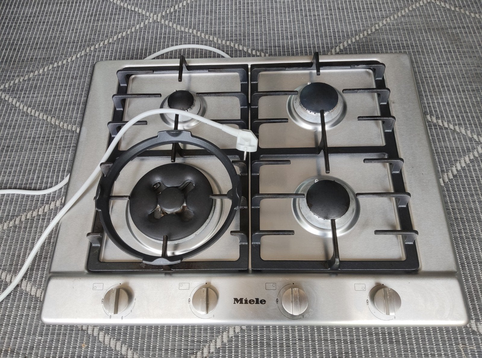 Miele KM 2014 Gaskookplaat inbouw - 4 Kookzones met wok, Witgoed en Apparatuur, Kookplaten, Ophalen, 4 kookzones, Zo goed als nieuw