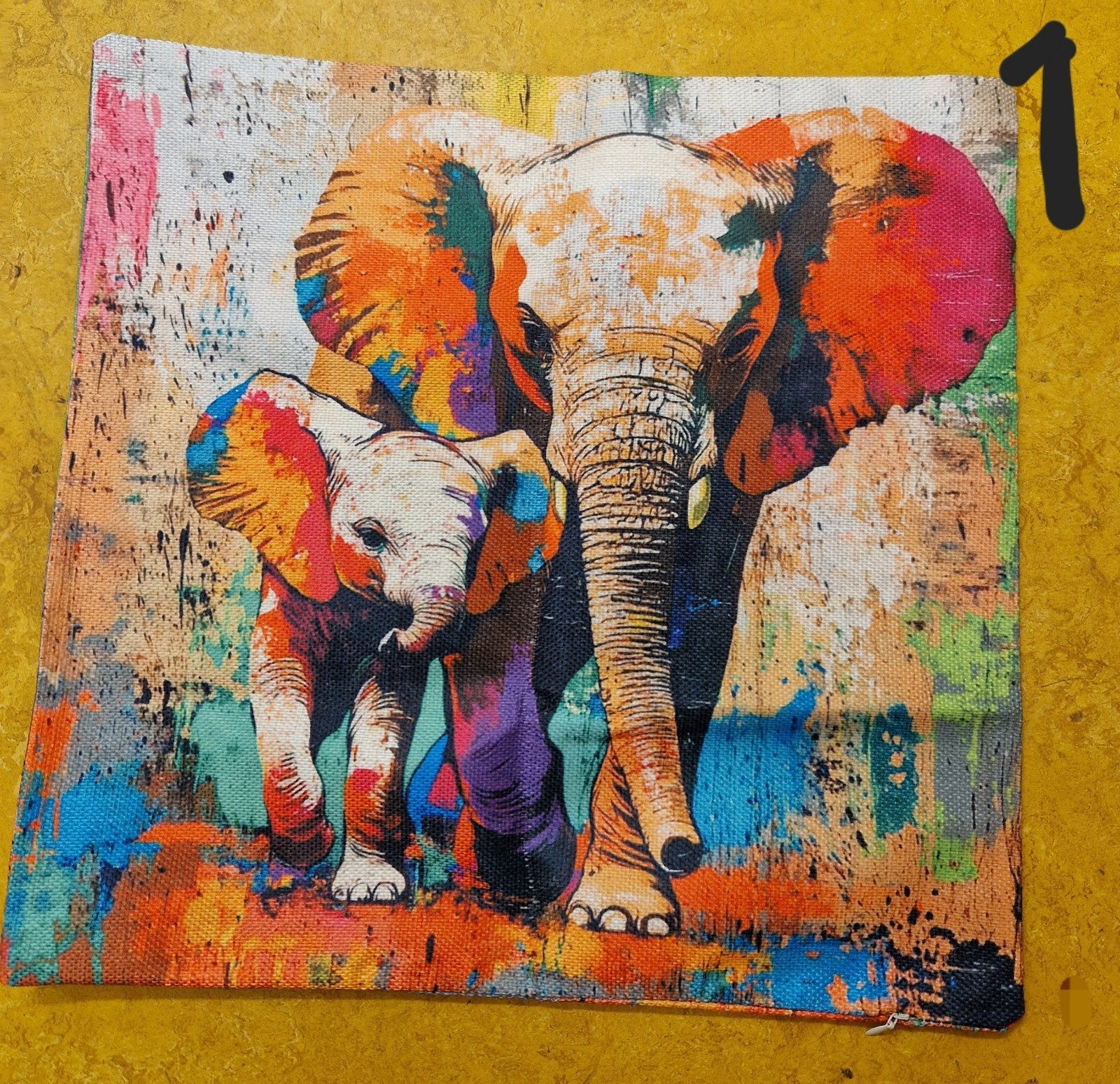mooie Nieuwe kussenhoes  " OLIFANT ( 3 designs), Ophalen of Verzenden, Nieuw, Overige kleuren, Vierkant