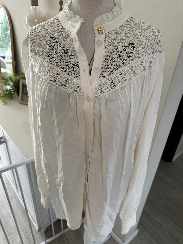 Fabienne Chapot blouse maat 38, Ophalen of Verzenden, Zo goed als nieuw, Maat 38/40 (M), Wit