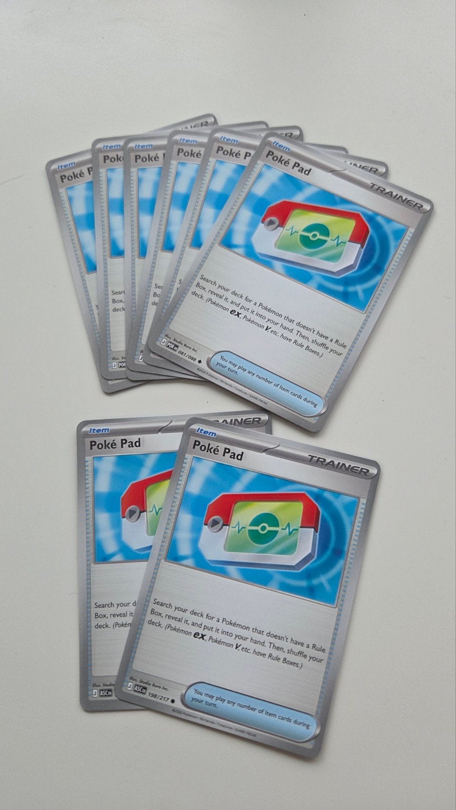 13x Poké Pad Pokémon kaarten, Ophalen of Verzenden, Gebruikt, Meerdere kaarten