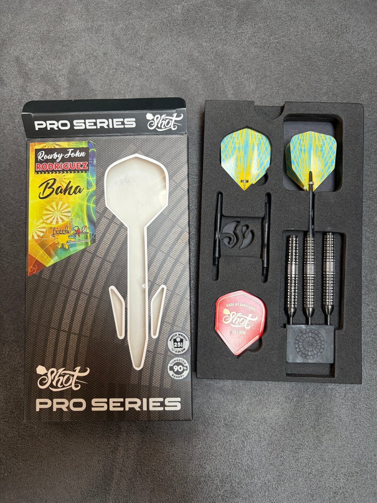 Rowby John Rodriguez Baha 25g Steel-Tip Dartpijlen, Ophalen, Nieuw, Pijlen