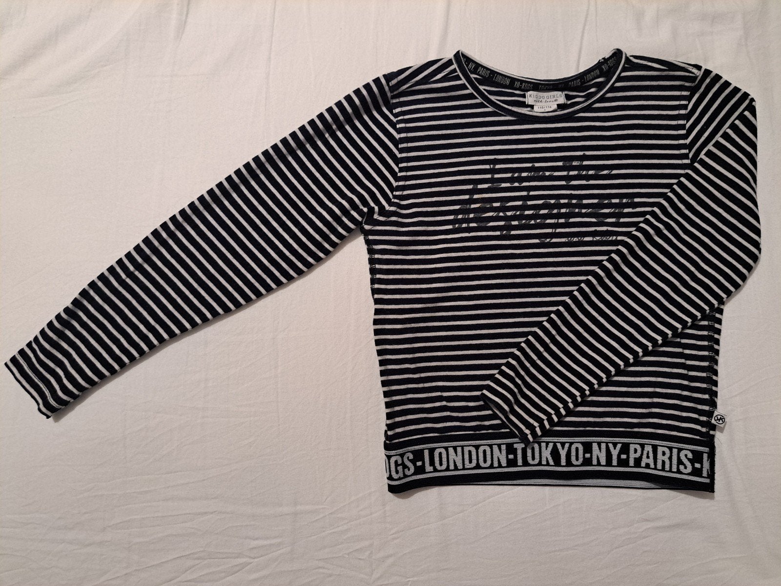 Gestreepte longsleeve Kiddo Girls maat 110/116, Kinderen en Baby's, Kinderkleding | Maat 110, Gebruikt, Meisje, Kiddo Girls, Ophalen of Verzenden