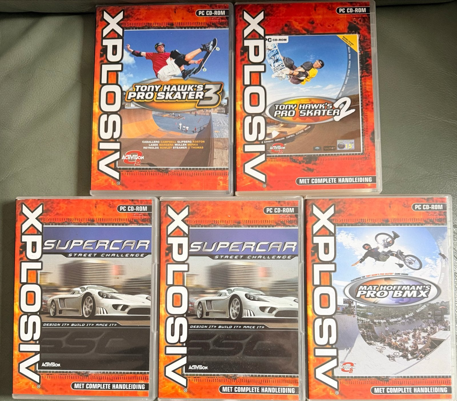 PC CD-ROM Spellen: Tony Hawk's, Supercar, Mat Hoffman's, Gebruikt, Verzenden, 1 speler, Eén computer