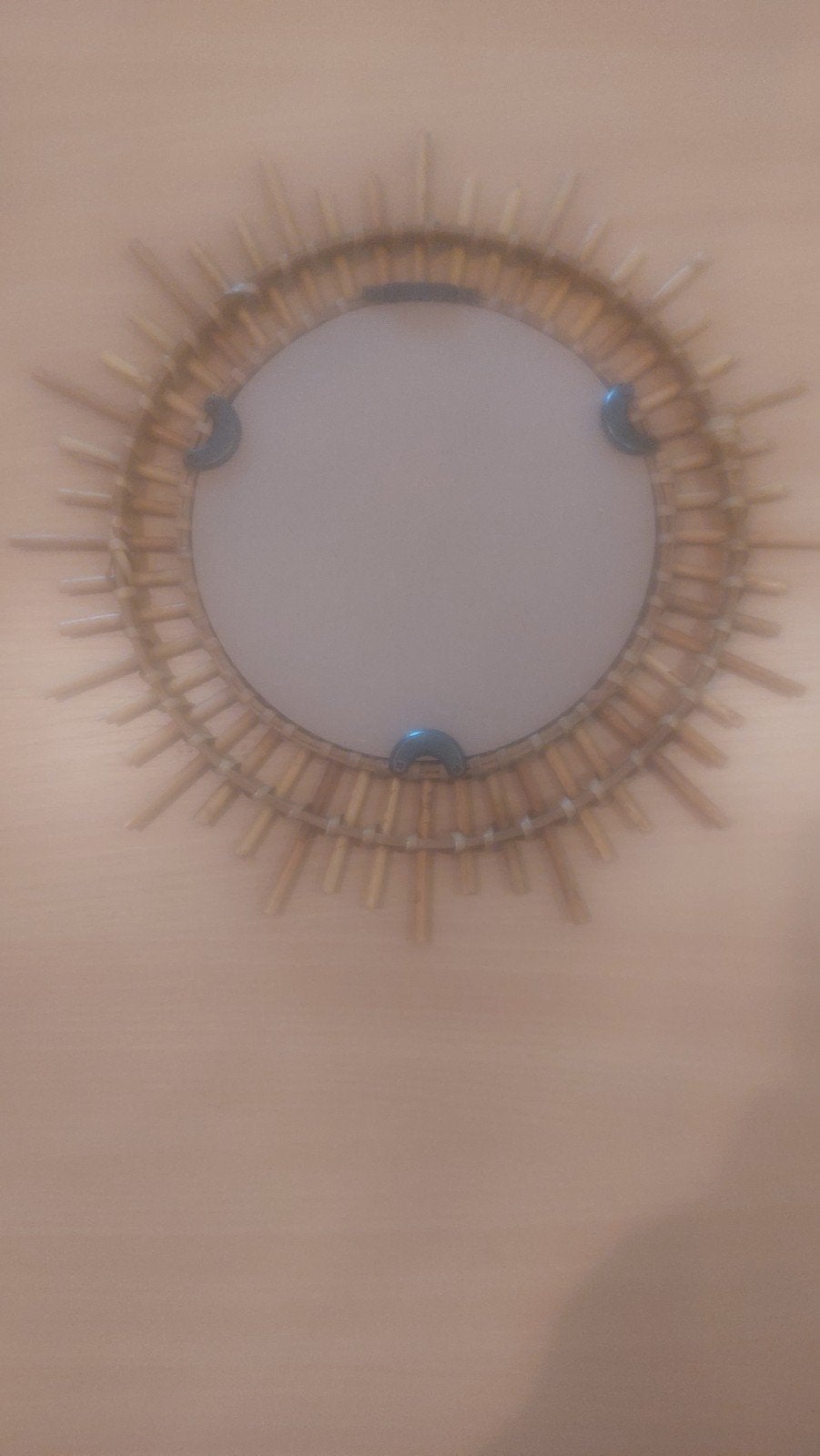 Decoratieve Bamboe Zonnespiegel, Ophalen, Rond, Nieuw, Minder dan 100 cm