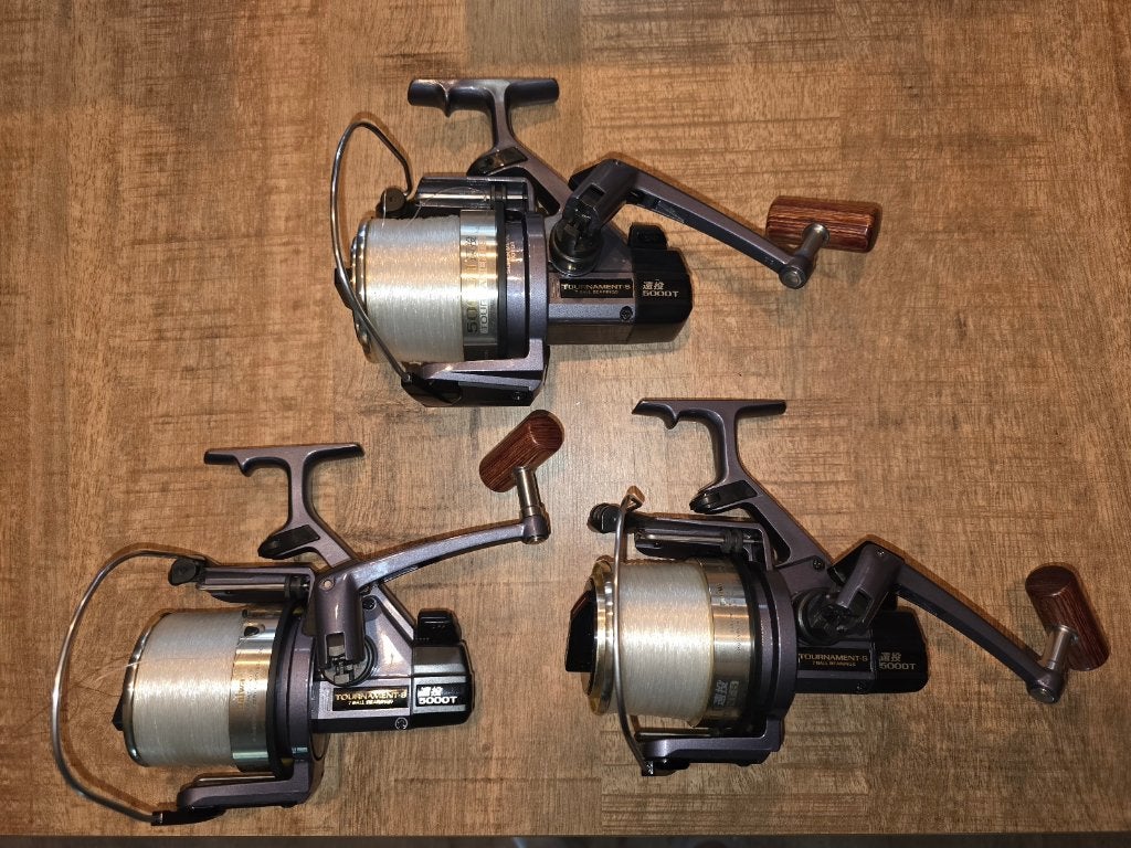 3x Daiwa tournament 5000T, Watersport en Boten, Hengelsport | Karpervissen, Ophalen of Verzenden, Zo goed als nieuw, Molen