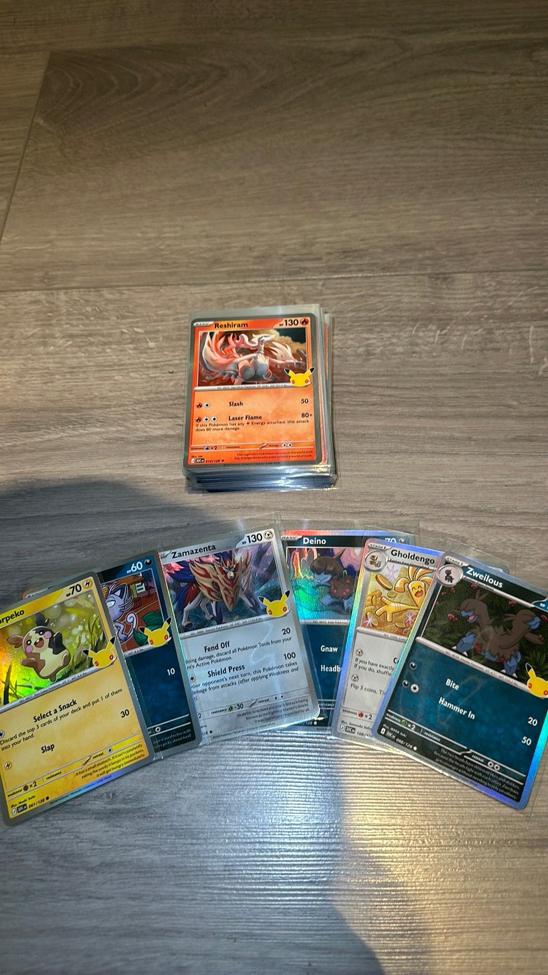 60 Pokemon Kaarten - 30TH Celebration, Ophalen of Verzenden, Zo goed als nieuw, Meerdere kaarten