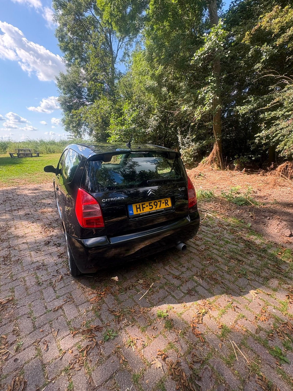 Citroën C2 1.4 I 2008 Zwart, Auto's, Voorwielaandrijving, 450 kg, 4 cilinders, 965 kg