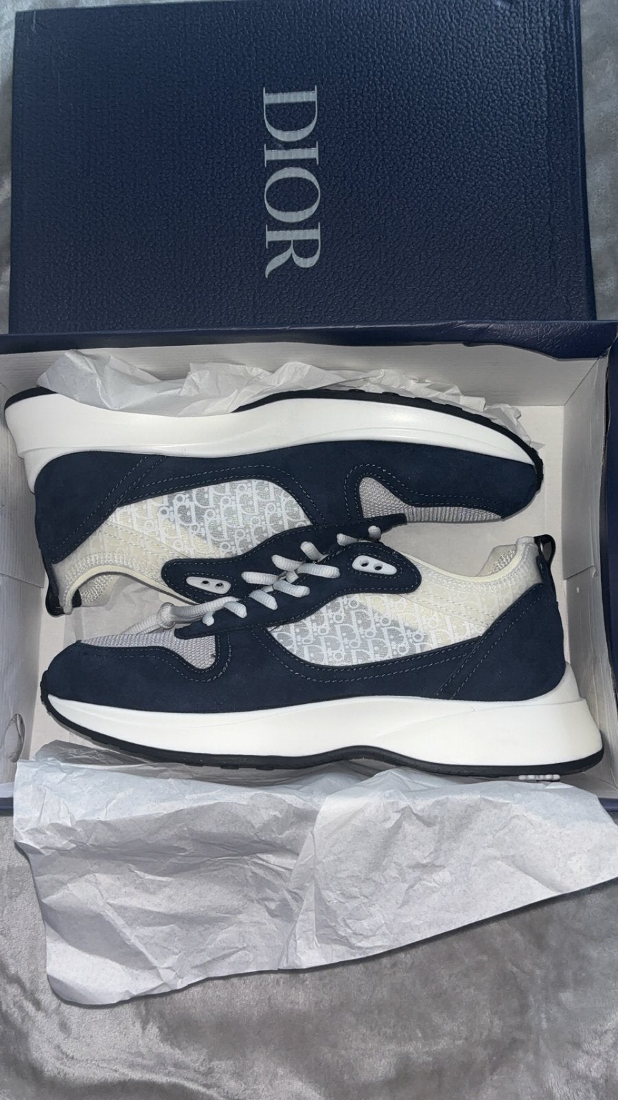 Dior B25 Sneakers Maat 45, Verzenden, Zo goed als nieuw, Blauw, Sneakers of Gympen