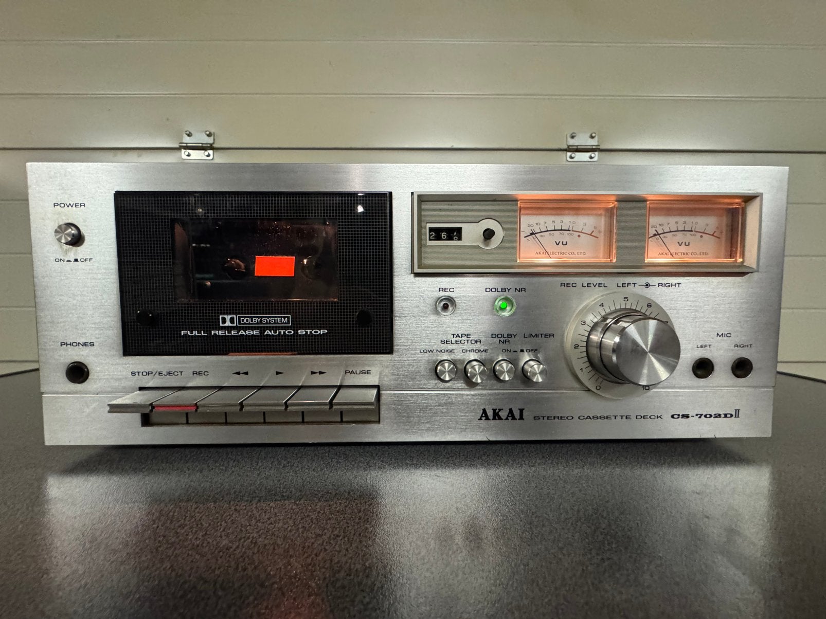 Zeer Mooie Akai Vintage Stereo Cassette Deck CS-702D, Audio, Tv en Foto, Ophalen, Tape counter, Enkel, AKAI