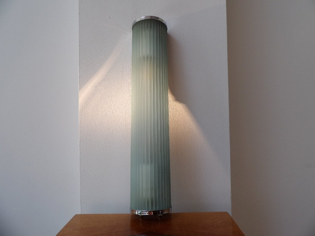 Art Deco Style Wand/Badkamer Lamp, Chroom, Jaren '80, Ophalen of Verzenden
