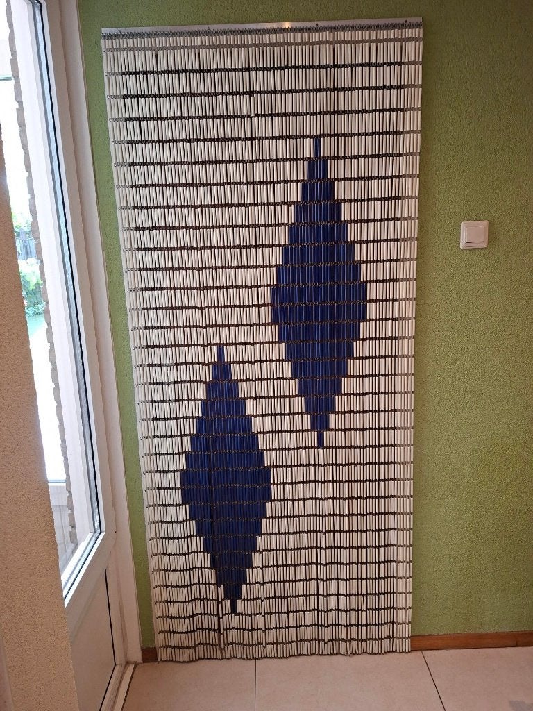Decoratief vliegengordijn, Ophalen, Kunststof, 80 tot 100 cm, Overige typen