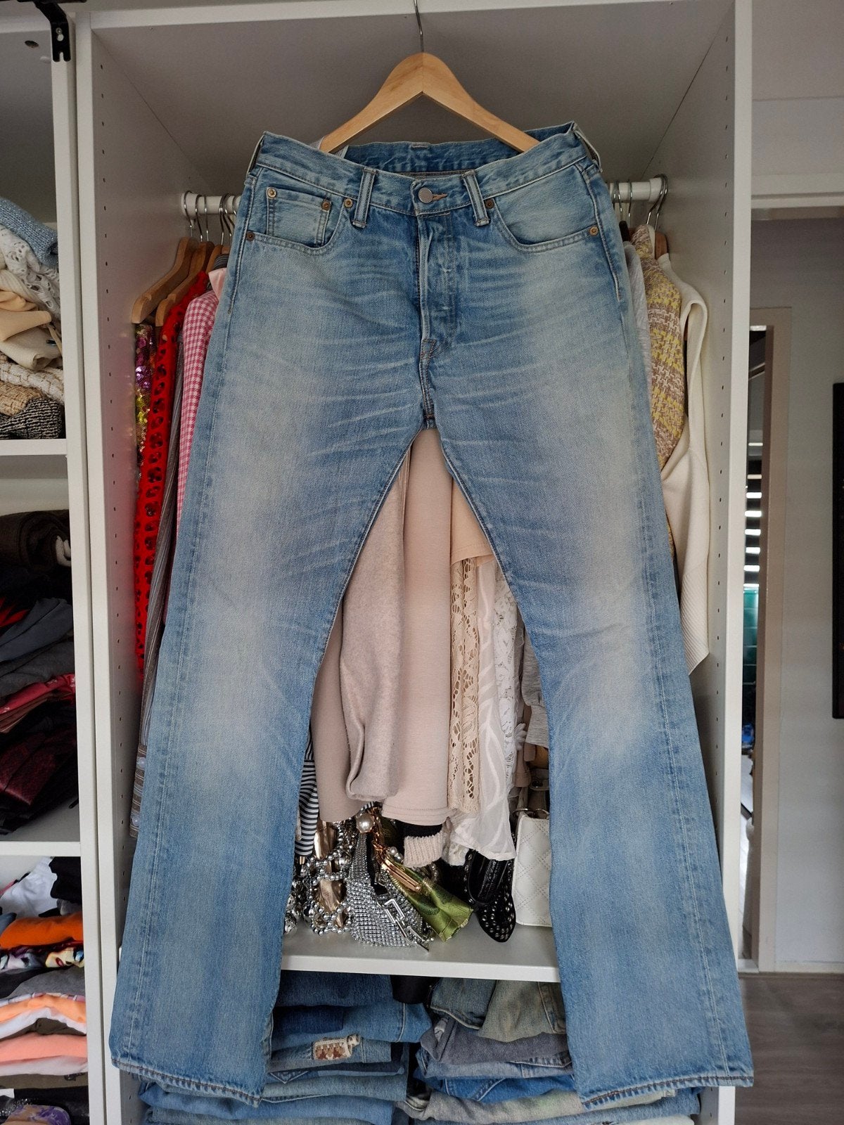 Levi's 501 spijkerbroek - W30 L34, Blauw, Ophalen of Verzenden, Maat 36 (S), Lang