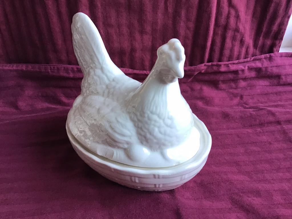 Paaskip kip Schramberg keramiek brocante, Diversen, Pasen, Ophalen of Verzenden, Gebruikt