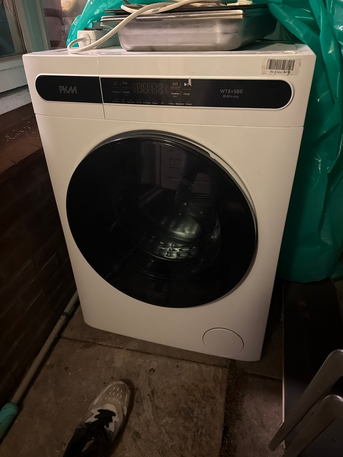 PKM WT8+5BE Wasmachine - new 150 euro, 1200 tot 1600 toeren, 8 tot 10 kg, Ophalen of Verzenden, Zo goed als nieuw