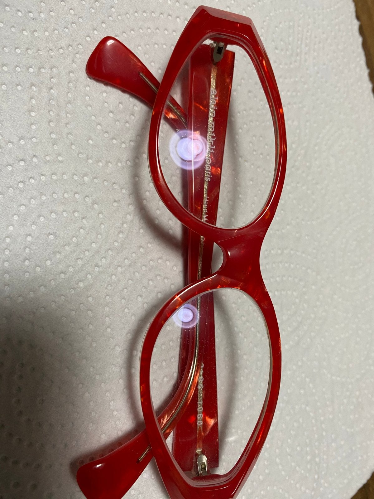 Vintage Alain Mikli Brilmontuur - Model 2106 Rood Acetaat, Overige merken, Ophalen of Verzenden, Zo goed als nieuw, Rood