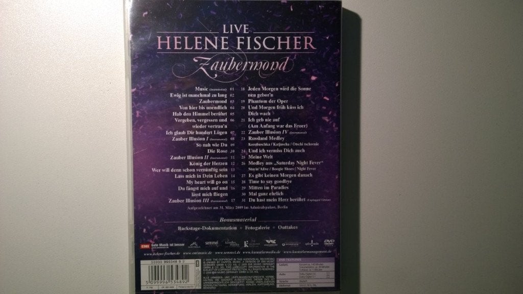 Helene Fischer - Zaubermond Live (DVD), Alle leeftijden, Ophalen of Verzenden, Zo goed als nieuw, Concert