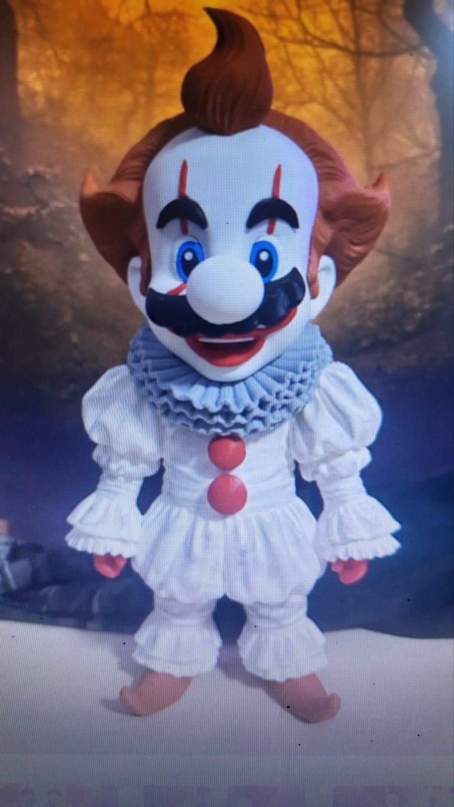 Mario Pennywise Figuur - Unieke Mashup Collectible, Ophalen of Verzenden, Nieuw