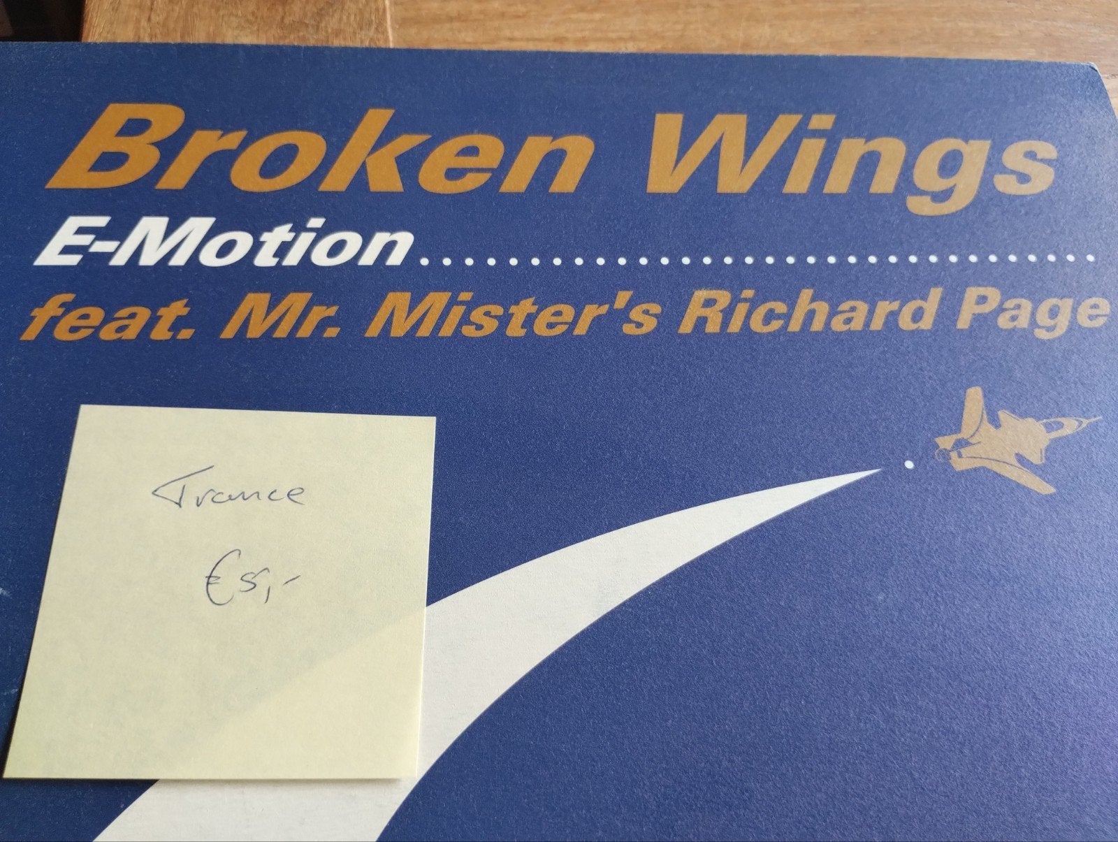 E-Motion feat. Mr. Mister's Richard Page - Broken Wings 12", Cd's en Dvd's, Cd's | Dance en House, Ophalen of Verzenden, Gebruikt