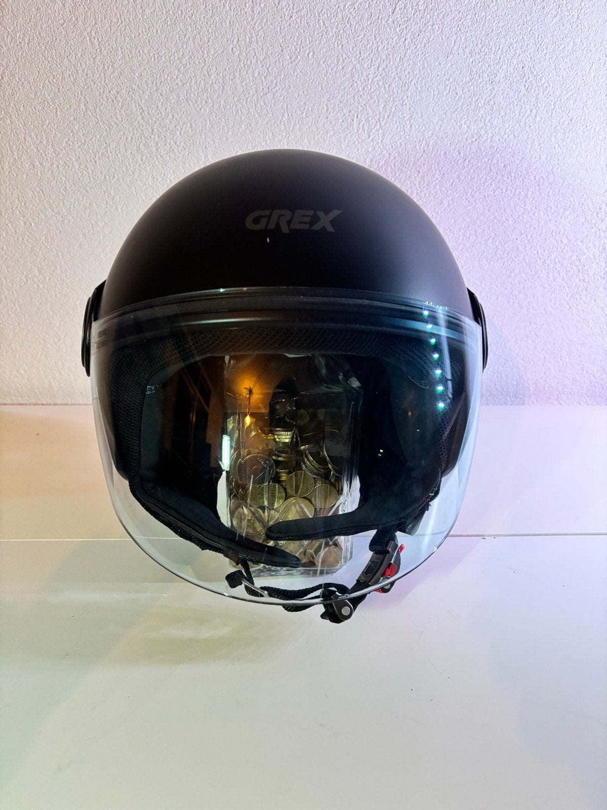 Grex G3.1 motorhelm - Mat zwart - Maat L, Ophalen of Verzenden, Zo goed als nieuw, Large