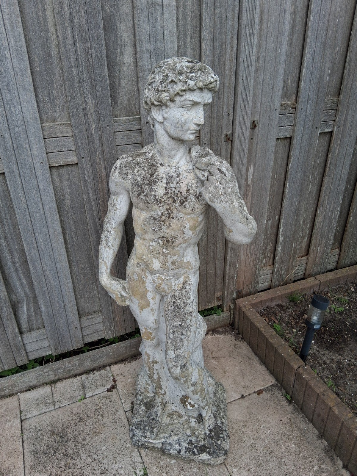 Tuinbeeld David - Klassiek met lichte beschadiging, Ophalen, 50 - 100 cm, Steen of Keramiek, Beeld