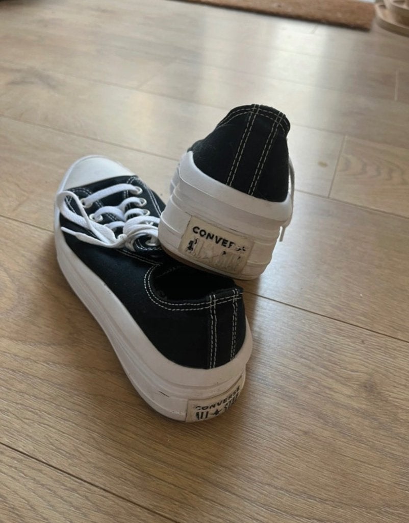 Converse All Stars zwart maat 41 platform, Kleding | Dames, Verzenden, Zo goed als nieuw, Zwart, Sneakers of Gympen