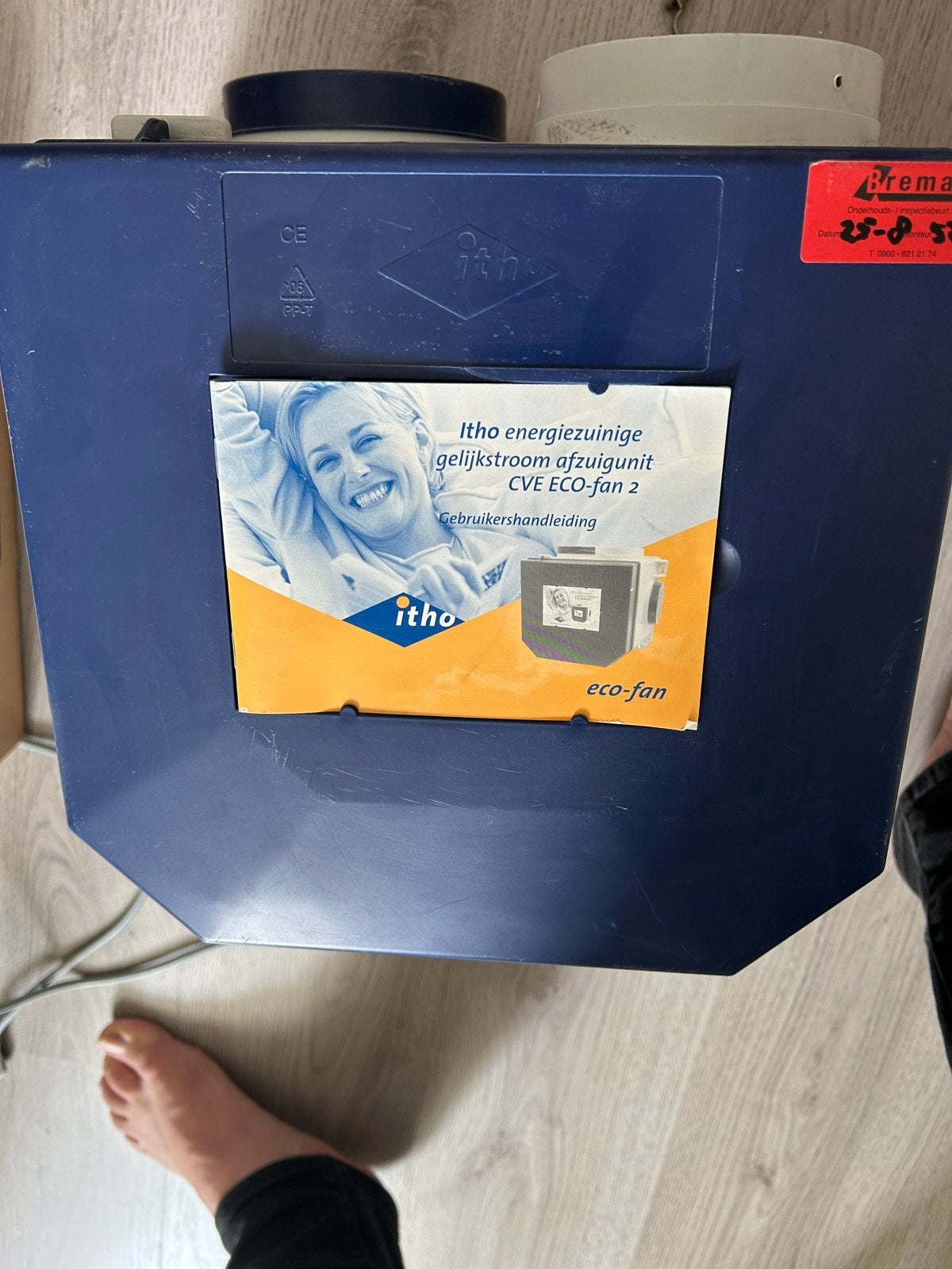 Itho CVE ECO-fan 2 energiezuinige afzuigunit, Ophalen, Zo goed als nieuw, Afzuiger