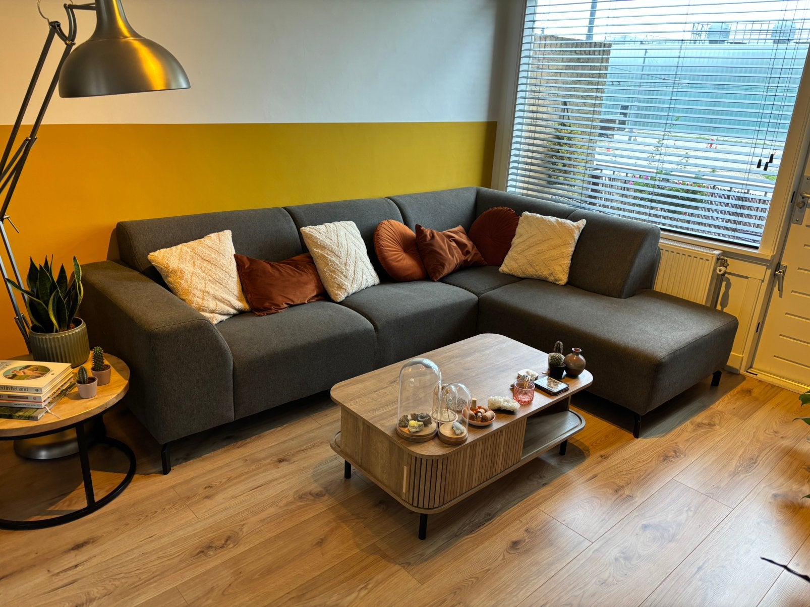 Hoekbank Eijerkamp mosgroen 275 cm perfecte staat, Huis en Inrichting, Ophalen, Zo goed als nieuw, Stof