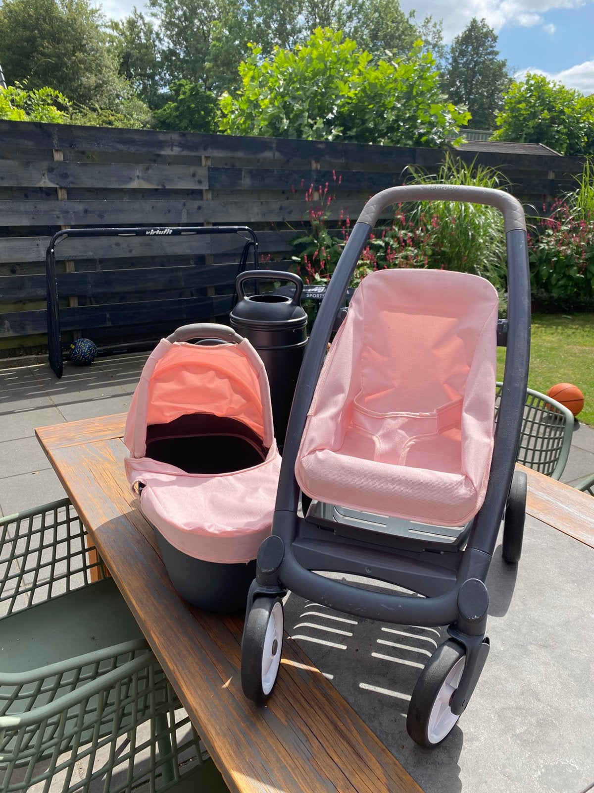 Smoby maxi-cosi poppenwagen, Kinderen en Baby's, Speelgoed | Poppen, Ophalen, Zo goed als nieuw, Babypop
