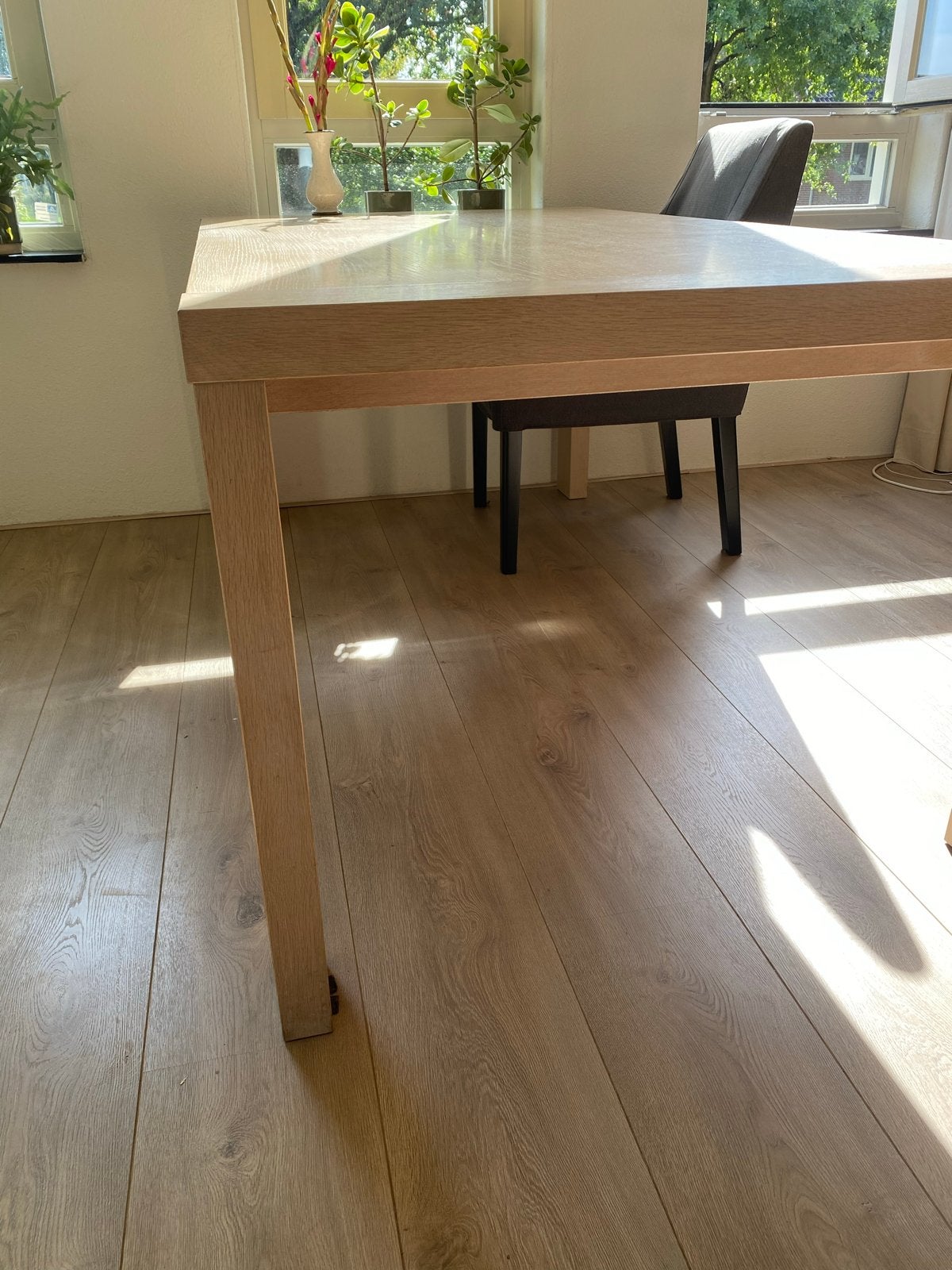 Grote eettafel met grenen look, 192x100cm, Ophalen, Gebruikt, 100 tot 150 cm, Vijf personen of meer