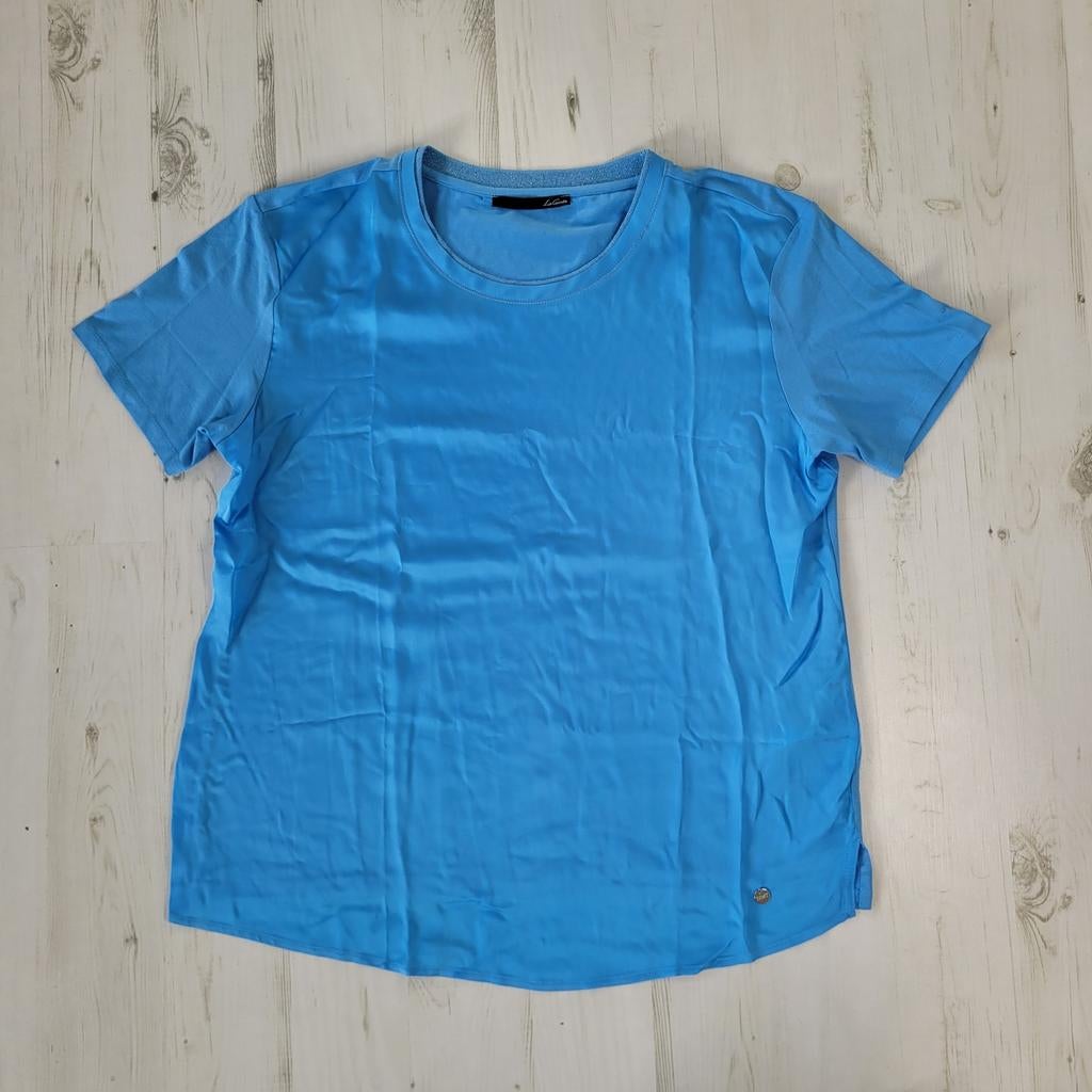 NIEUW LeComte top ronde hals 42 korte mouwen blauw, Kleding | Dames, Blauw, Maat 42/44 (L), Nieuw, Ophalen of Verzenden