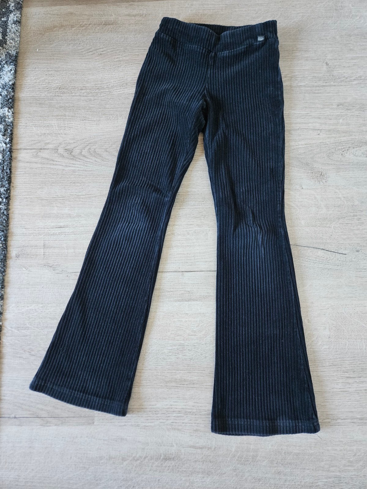 Zwarte ribbroek met wijde pijpen, Onbekend, Ophalen of Verzenden