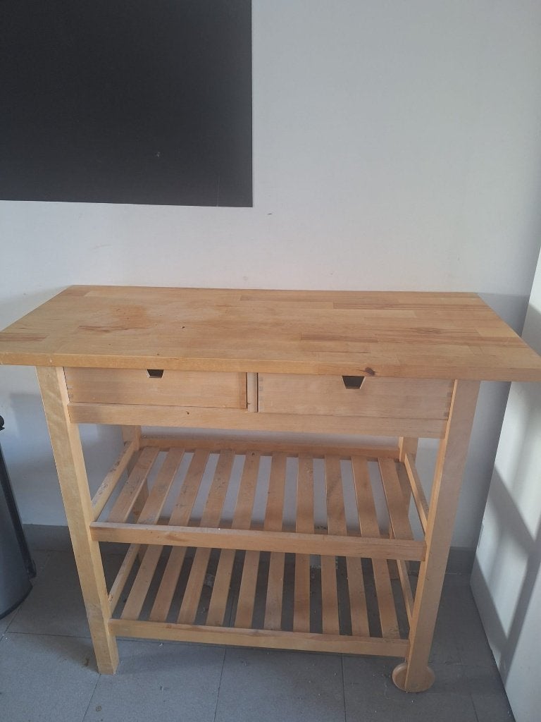 Houten Keukentrolley met Lades en Planken, Huis en Inrichting, Gebruikt, Hout, IKEA, Keukentrolley