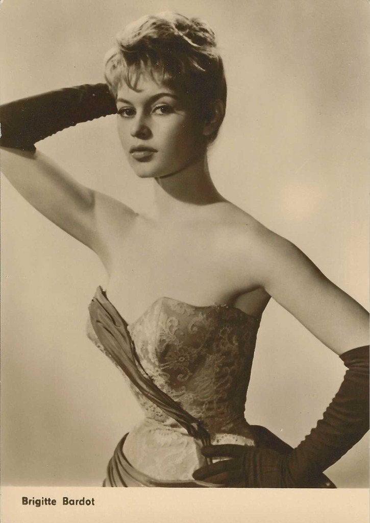 Filmsterren ansichtkaart Brigitte Bardot, Verzamelen, Verzenden, 1940 tot 1960, Ongelopen, Sterren en Beroemdheden