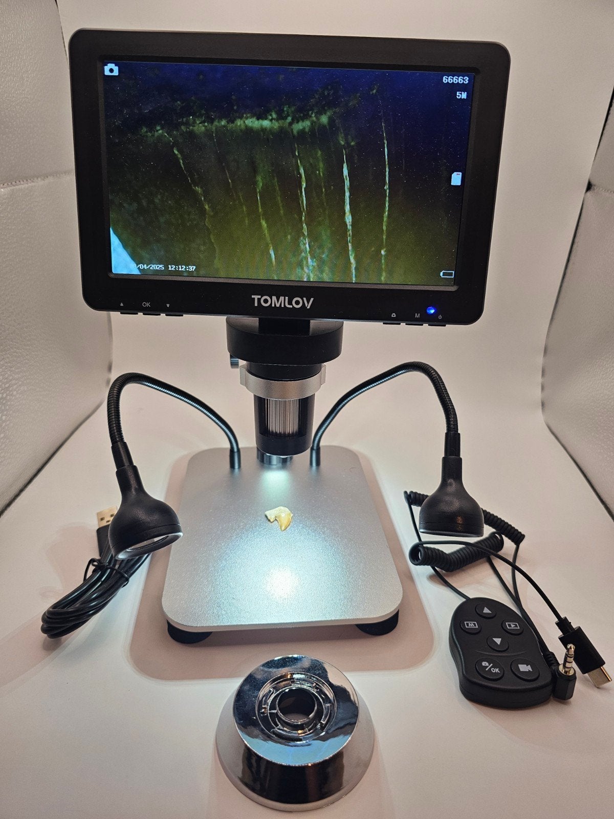 TOMOLOV DM9 Digitale Microscoop met 7 inch scherm, Audio, Tv en Foto, Ophalen of Verzenden, Zo goed als nieuw