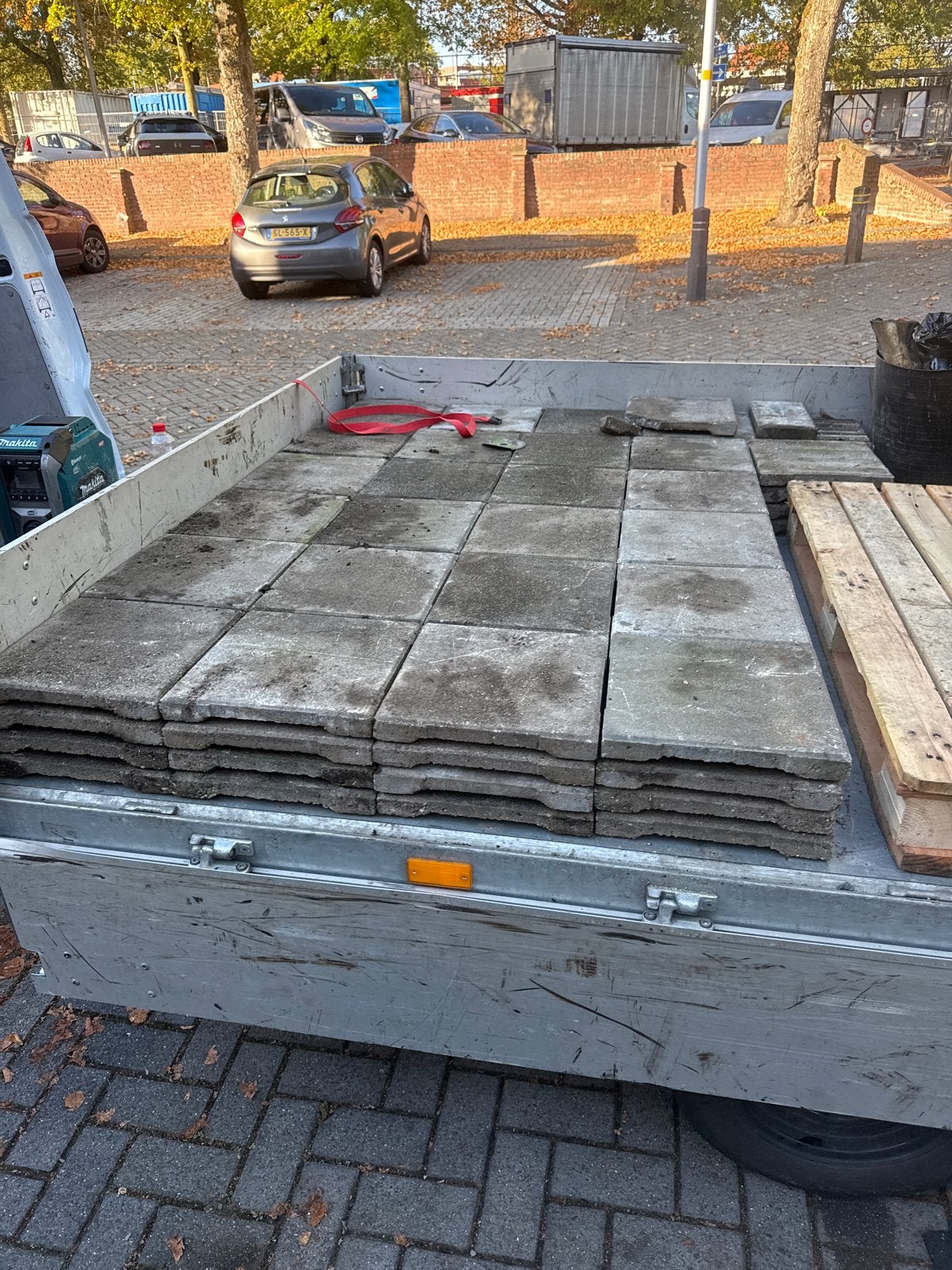 Gebruikte betontegels 30x30 cm, Tuin en Terras, Ophalen, Gebruikt, Beton, Terrastegels
