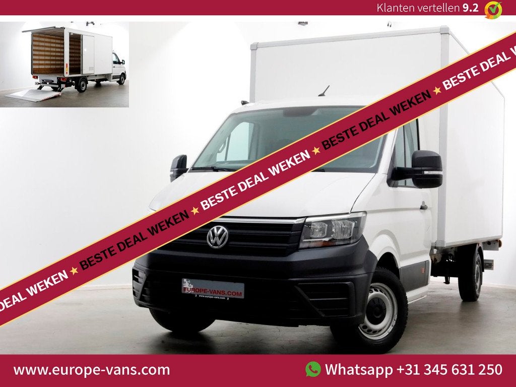 Volkswagen Crafter 35 2.0 TDI 140pk Bakwagen met laadklep en, Gebruikt, 4 cilinders, Wit, Bedrijf