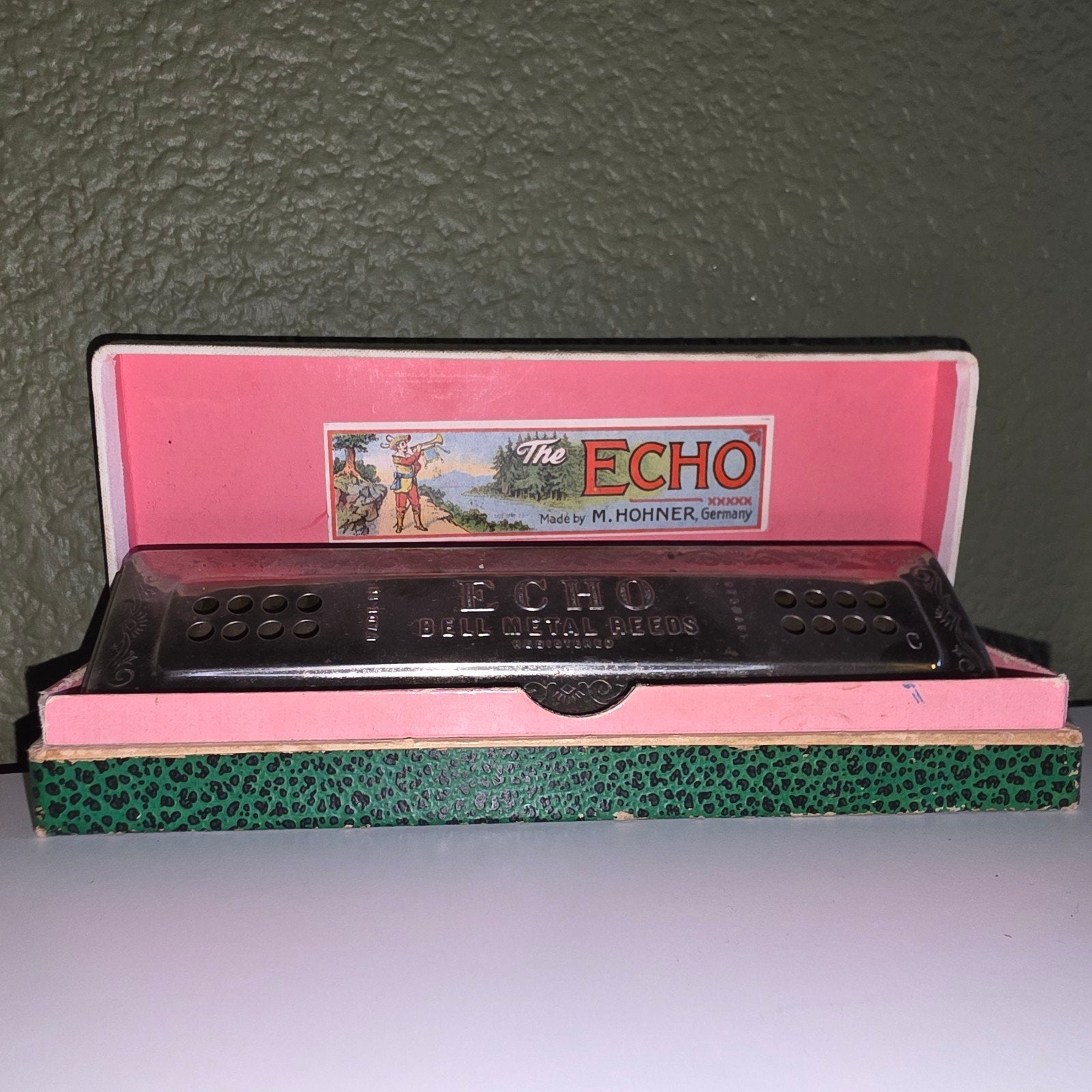 Titel: Vintage M. Hohner Echo mondharmonica – Bell Metal Ree, Ophalen of Verzenden, Gebruikt, Overige typen