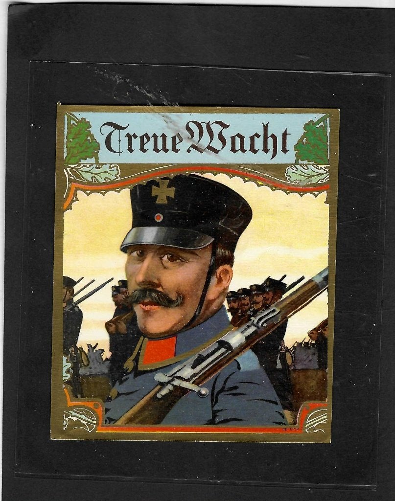 treue Wacht   etiket, Verzamelen, Ophalen of Verzenden, Gebruikt, Sigarenbandjes