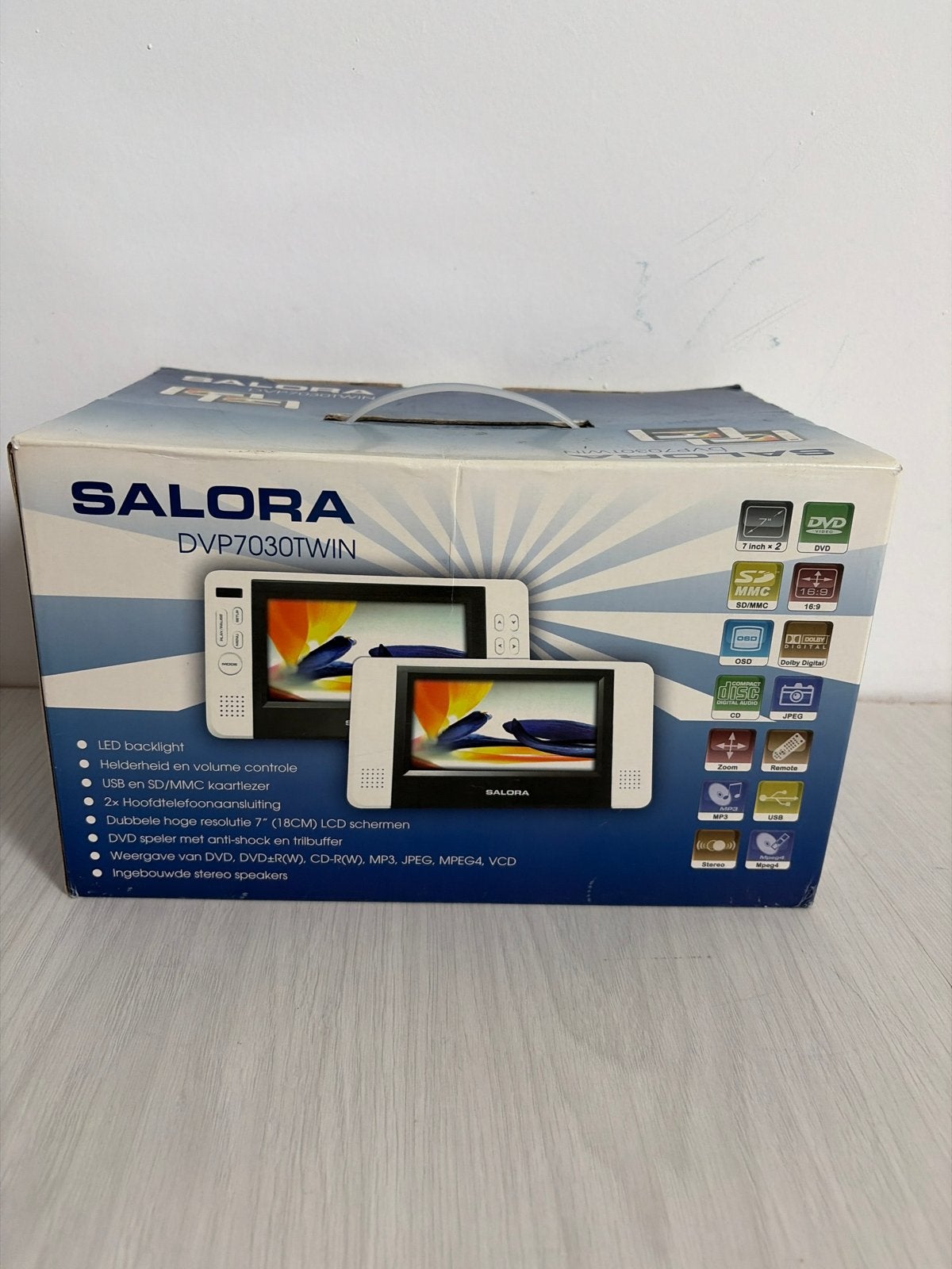 Salora DVP7030TWIN Draagbare DVD Speler met Disney Films USB, Draagbaar, Zo goed als nieuw, Ophalen, Overige merken