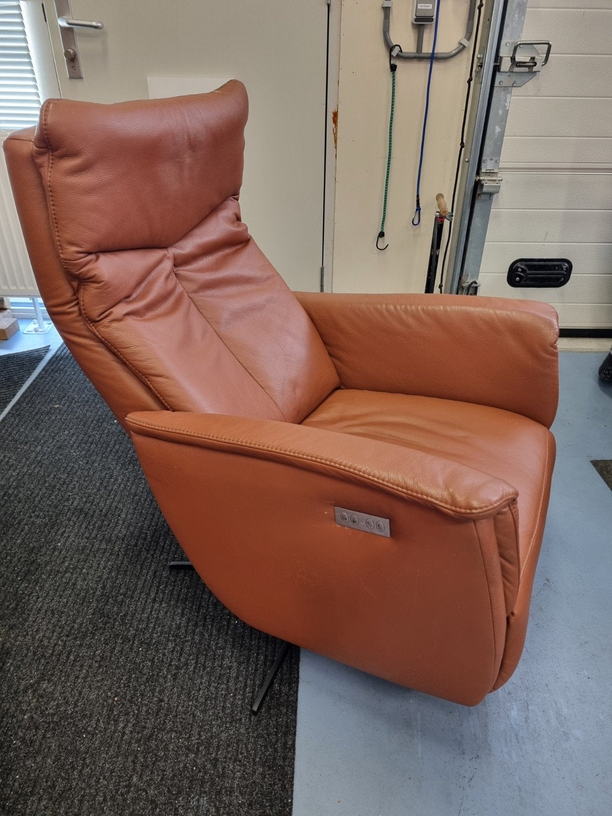 Leren Relaxfauteuil - Elektrisch Verstelbaar, Gebruikt, Bruin, Modern, Comfort, Leer