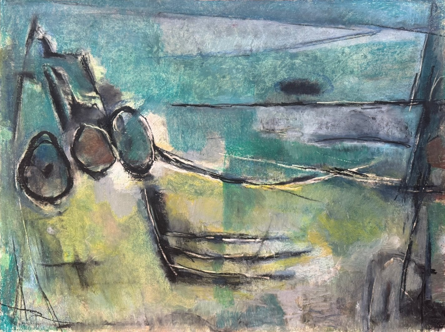 Ewout de Kat (1904-1974), Ophalen, Expressionistisch, Origineel werk, Papier