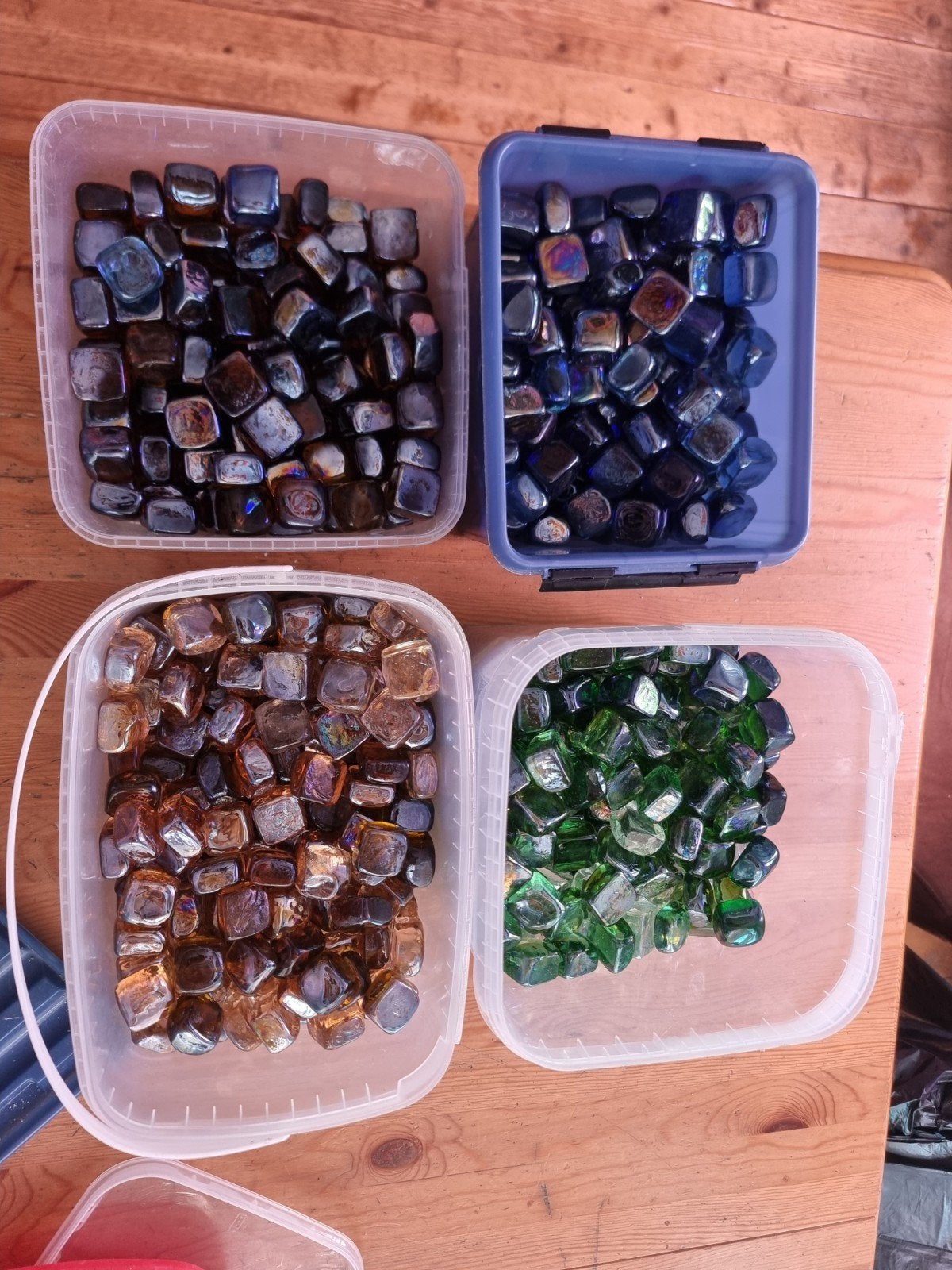 Kilo's glazen icecubes decoratie steentjes, Ophalen